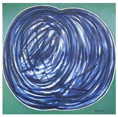 essenza delle cose olio su tela cm 150 x 150 2005 private collection Roma