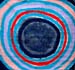 il cerchio blu - cm 144x125 crica acrilico su tela non intelaiata 2007 private collection Germany